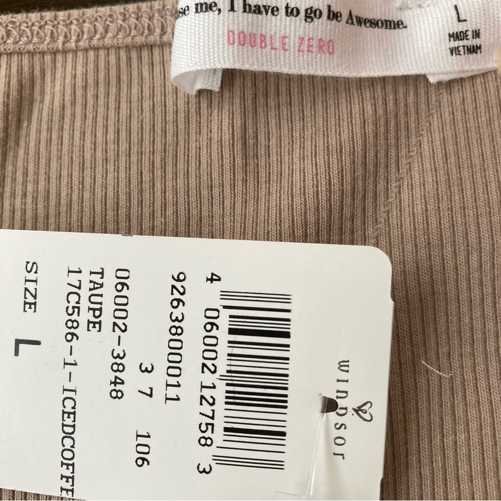 Ribbed Beige Tank Top - Picture 3 of 3